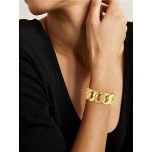 Chunky Gold Tone Bangle Bracelets for Women Thick Wide Hinged Cuff Bracelet